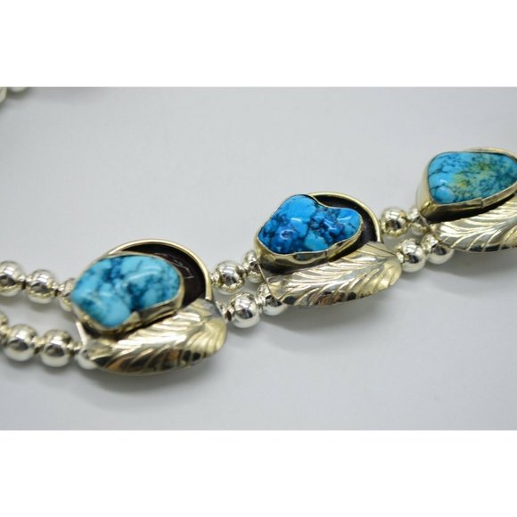 Sleeping Beauty Blue Turquoise Navajo Mexican Silv - Picture 8 of 11